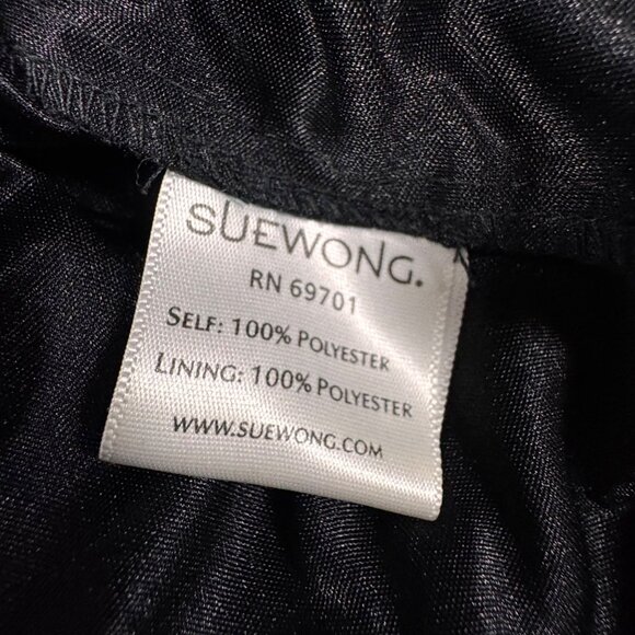 Sue Wong Strapless Cocktail Dress Sz 8 Black Beaded Formal Event Glam Feminine - Picture 13 of 16